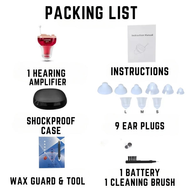 Compact In-Ear Hearing Aids Rechargeable Clear Audio