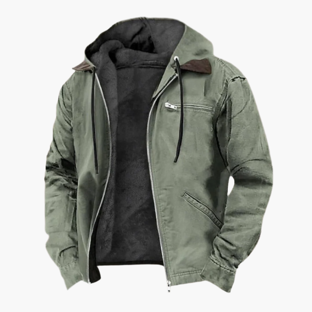 Lässige Winterjacke Mit Kapuze Für Herren | Mit Brusttasche