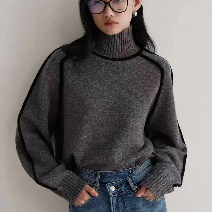 Kaschmir Rollkragen Winterpullover Für Damen | Lässig