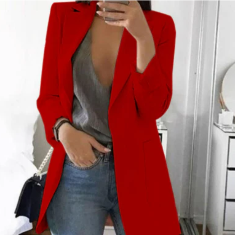 Lässiger Blazer Mit Langen Ärmeln Für Damen | Winter