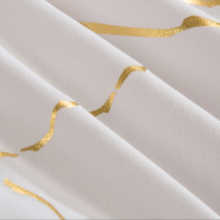 Hot Stamped Marble Quilt Cover and Pillowcase Set