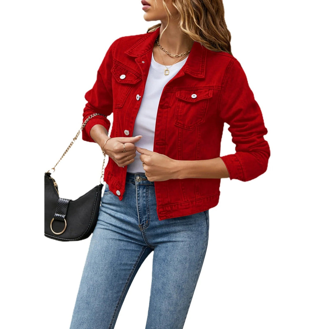Stylische Jeansjacke Für Frauen | Fronttaschen