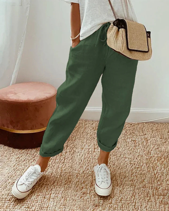 Anti-Sweat Luxe Leinenhose – Atmungsaktiv & Elegant für warme Tage | Leichte Herrenhose