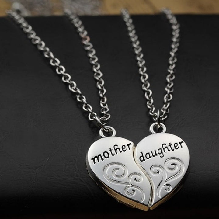 Matching Mother Daughter Heart Necklace Set A Mother's Day Gift