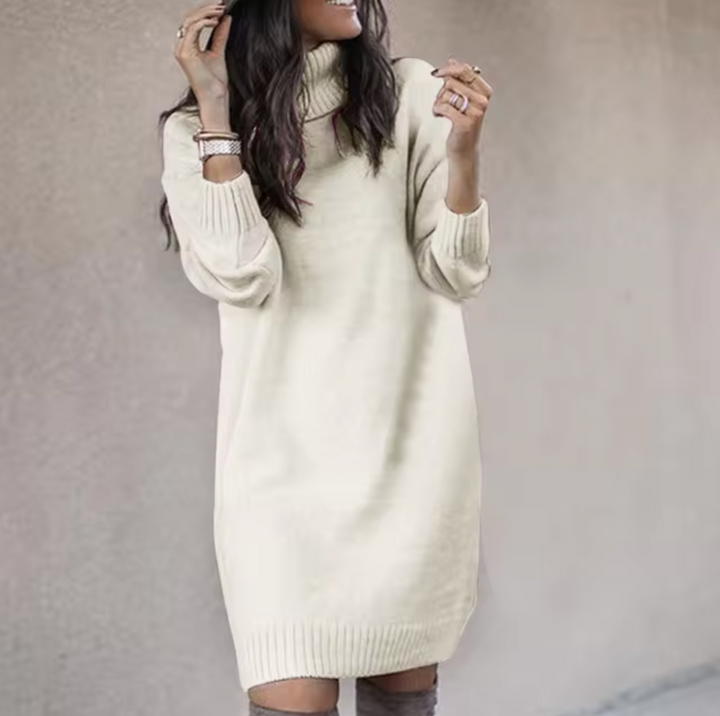 Pulloverkleid Für Den Herbst | Hoher Hals