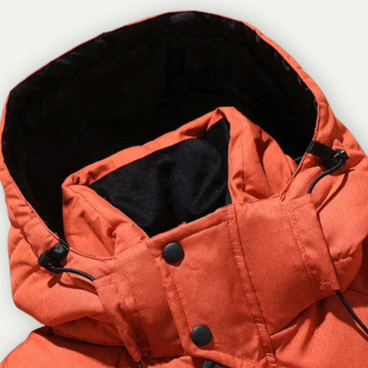 Herren Parka Wintermantel Mit Reißverschluss Und Kapuze | Langarm