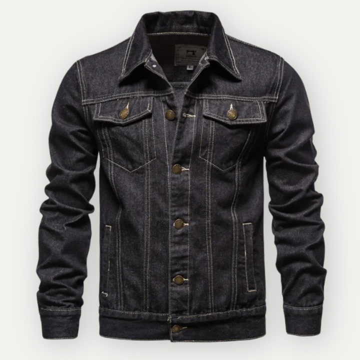 Klassische Denim Trucker Jacke Für Männer | Brusttaschen
