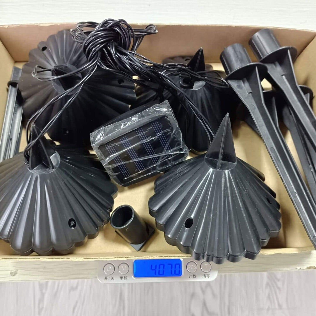 Luces solares creativas en cadena con margaritas para jardín y paisaje exterior