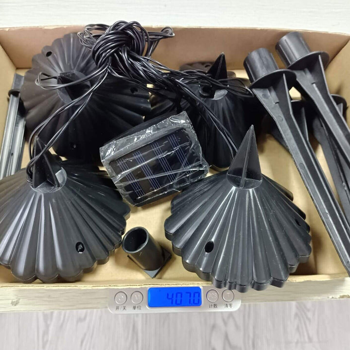 Luces solares creativas en cadena con margaritas para jardín y paisaje exterior