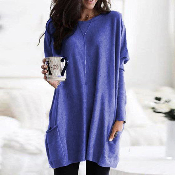 Oversize Tunika Pullover Mit Taschen Für Damen | Winter