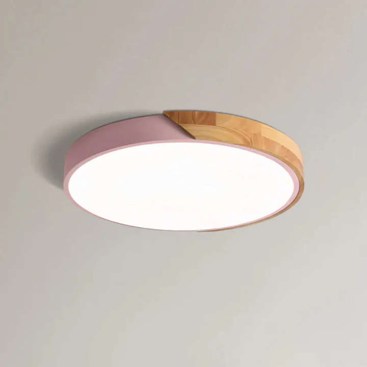 Skandinavische LED-Deckenleuchte aus Holz – Minimalistisches Design & Warmes Licht | Ideal für Schlafzimmer, Flur & Wohnzimmer
