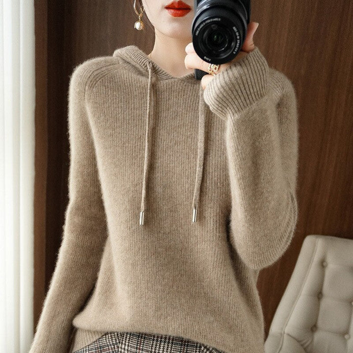 Damen Kaschmir Hoodie Mit Langen Ärmeln | Winter