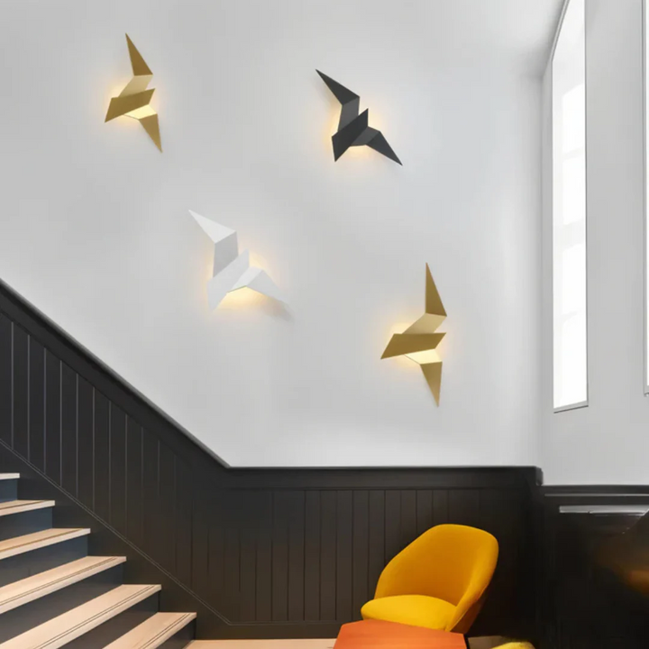 Origami-Wandlampe – Kreatives & Einzigartiges Design für stilvolle Innenräume | Dekorative Wandbeleuchtung für Wohnzimmer, Flur & Schlafzimmer