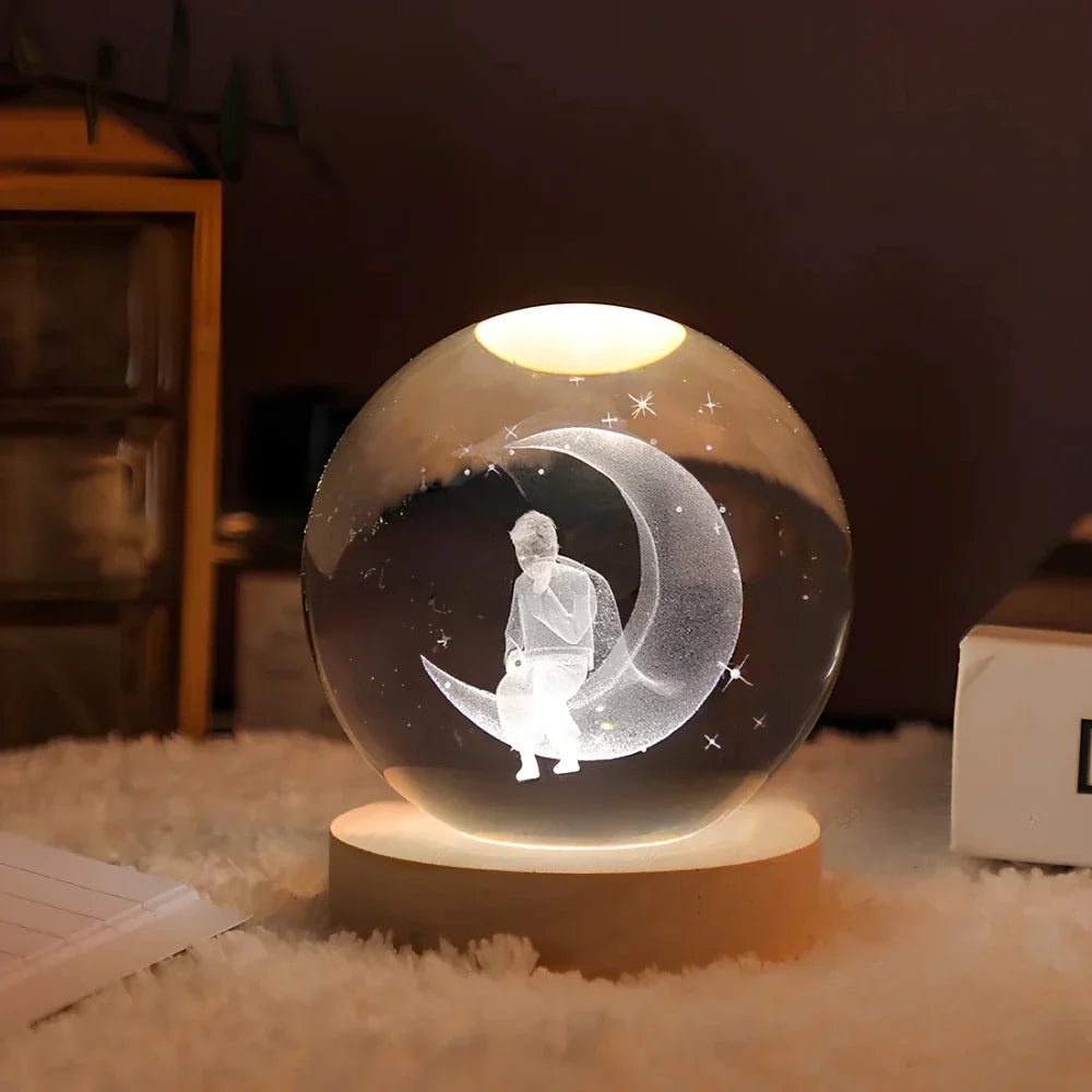 Illuminated 3D Planet Night Light Decorative Space Lamp
