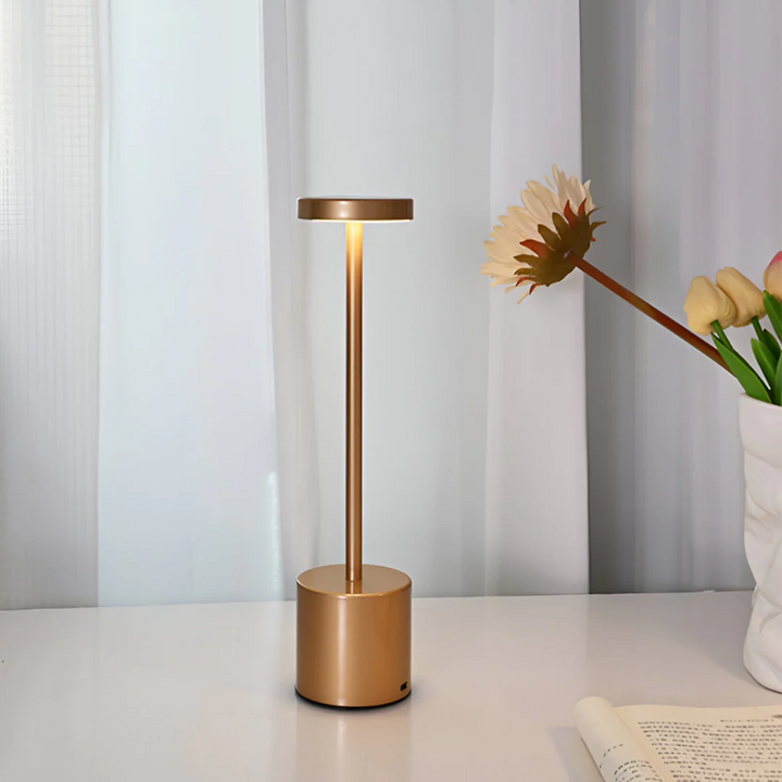 Kabellose Retro-Tischlampe – Wiederaufladbare LED-Leuchte im Vintage Design | Ideal für Wohnzimmer, Nachttisch & Ambiente-Beleuchtung