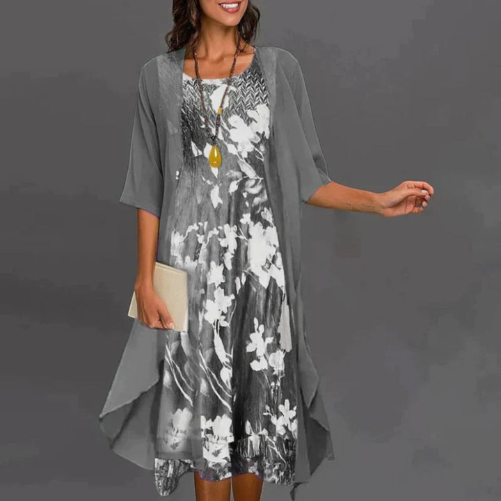 Elegantes Blazerkleid Mit Blumenmuster Für Damen | Mini