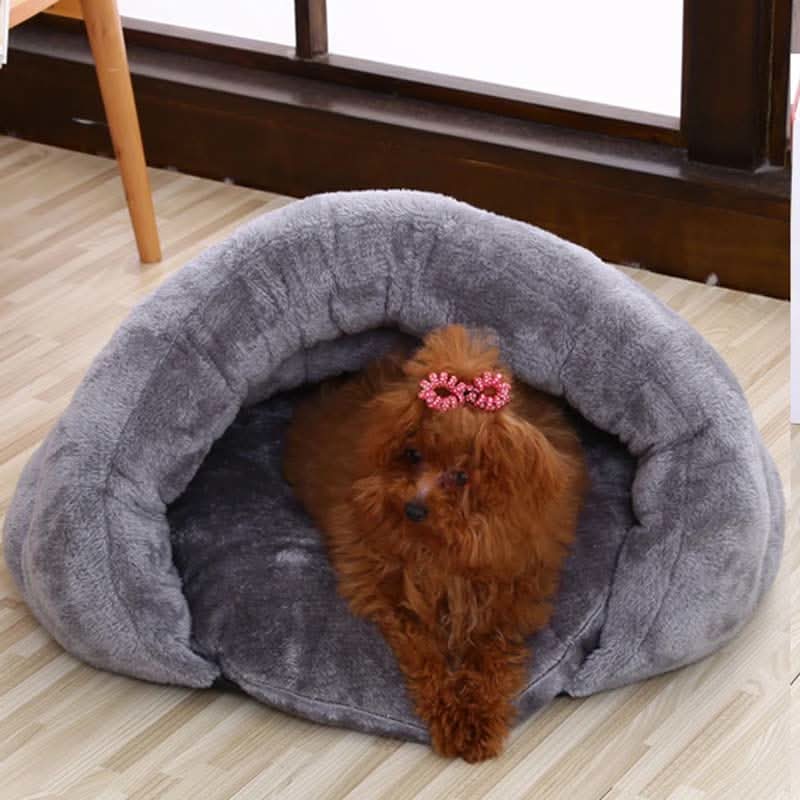 Hooded Hideaway Dog Bed for Small Dogs Indoor Use
