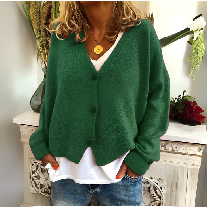 V-Ausschnitt-Cardigan Mit Knöpfen Für Damen | Winter