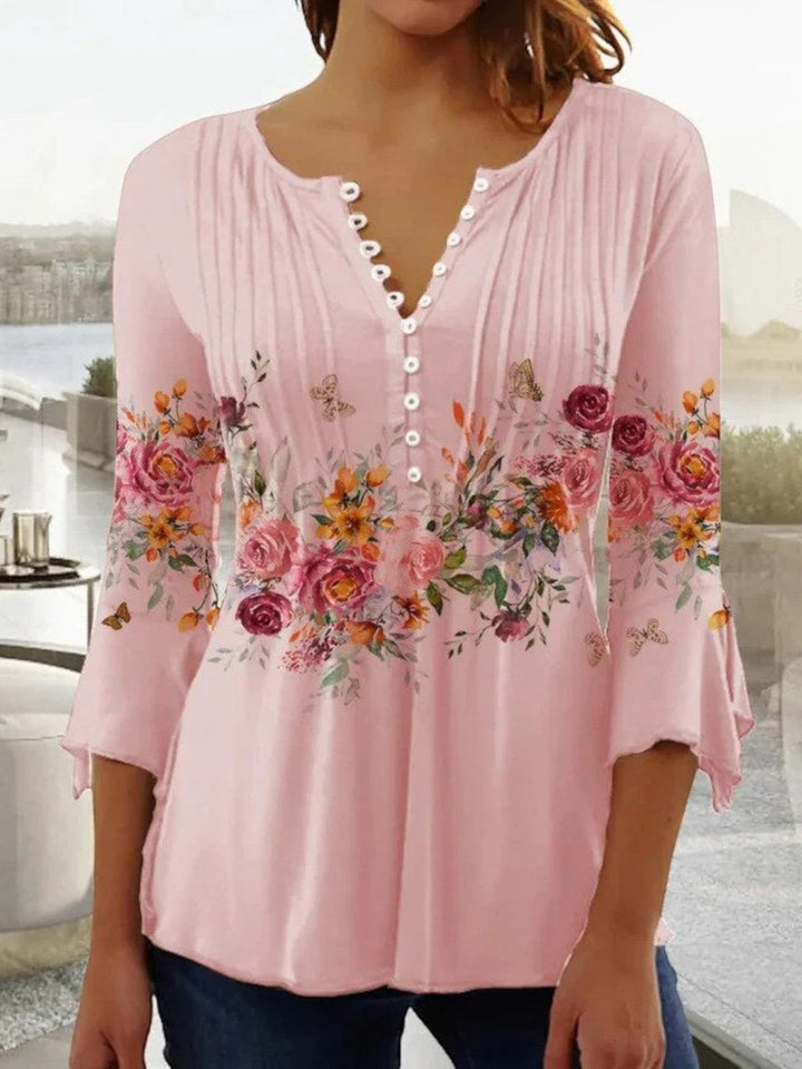 Camila | Elegante Blumenbluse Für Damen