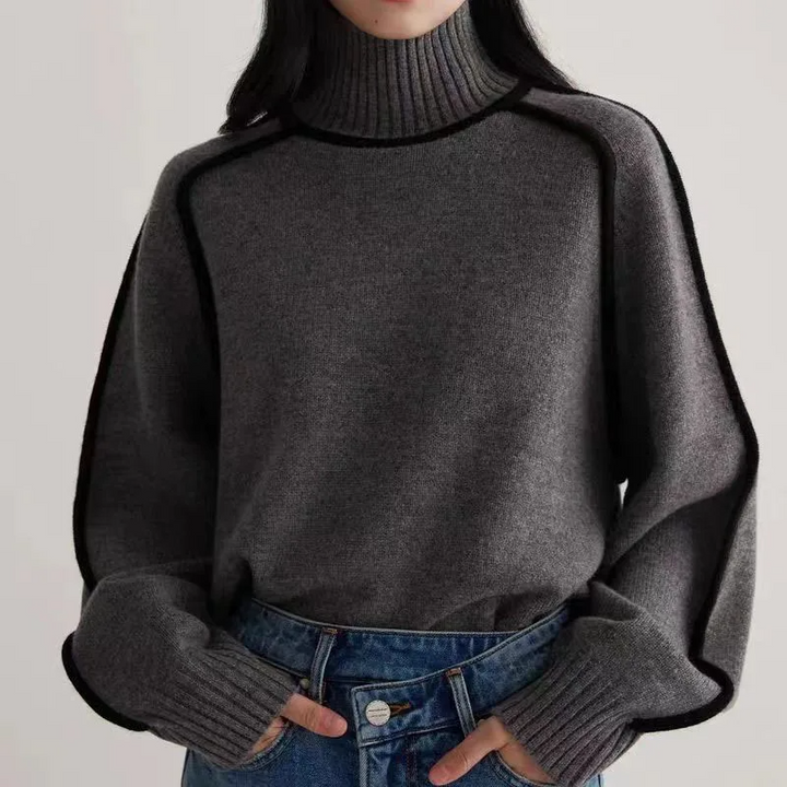 Kaschmir Rollkragen Winterpullover Für Damen | Lässig
