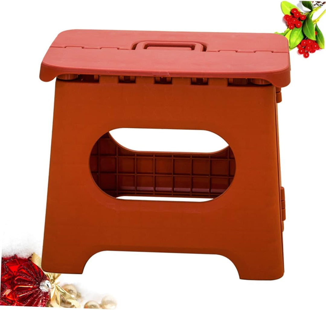 Compact Fold-Flat Step Stool for Indoor and Outdoor Use