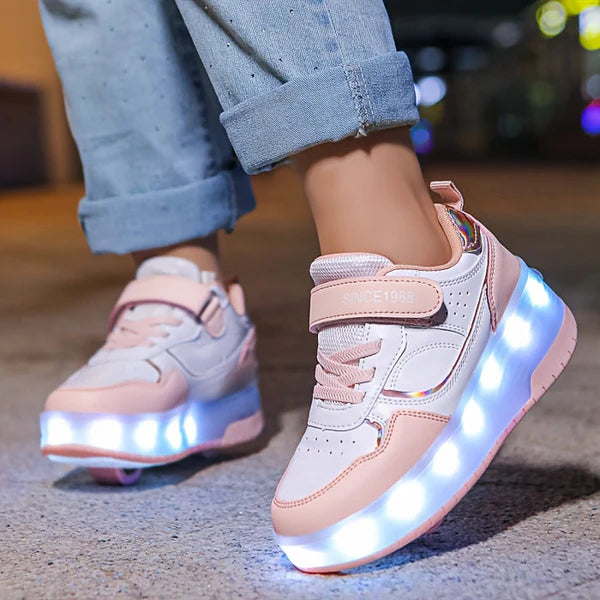 FlashRider – Leuchtende Roller-Sneaker für Kinder | Spaß & Sicherheit mit LED-Lichtspektakel