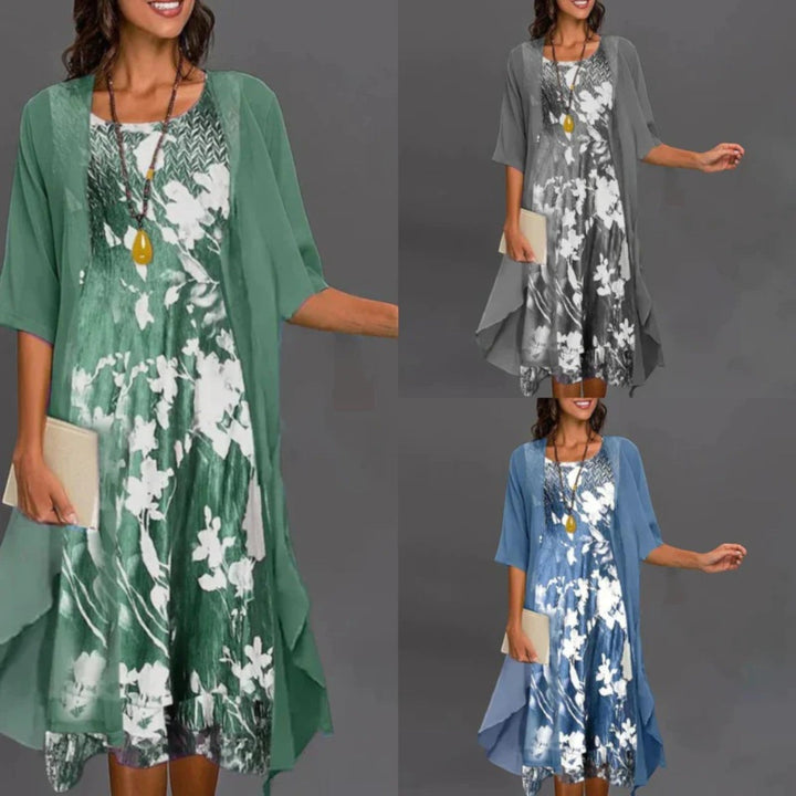 Elegantes Blazerkleid Mit Blumenmuster Für Damen | Mini