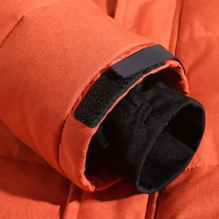 Herren Parka Wintermantel Mit Reißverschluss Und Kapuze | Langarm
