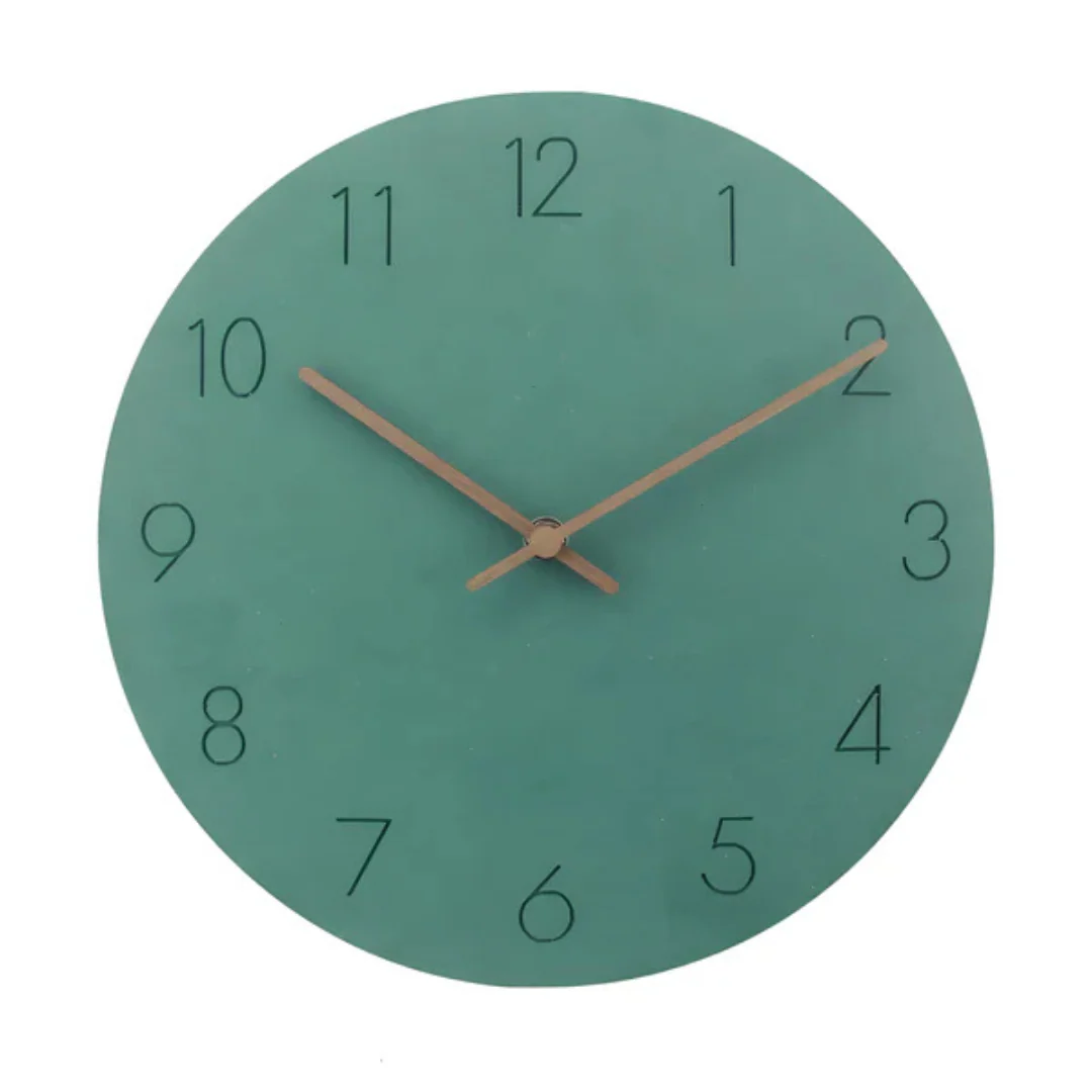 Holz-Wanduhr im minimalistischen Design – Stilvoll & Lautlos | Perfekt für Wohnzimmer, Büro & moderne Innenräume