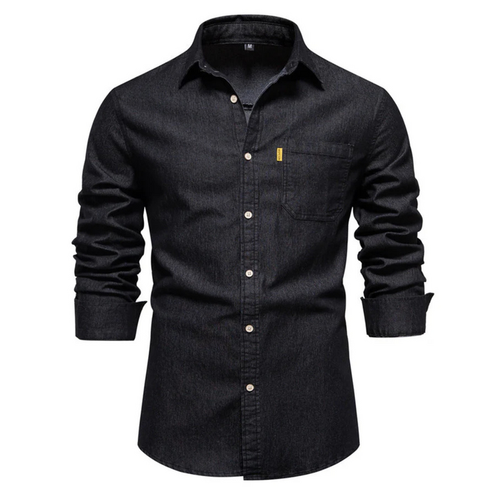 Herren Slim Fit Langarmhemd | Button Down
