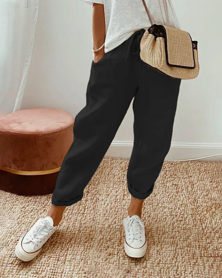 Anti-Sweat Luxe Leinenhose – Atmungsaktiv & Elegant für warme Tage | Leichte Herrenhose