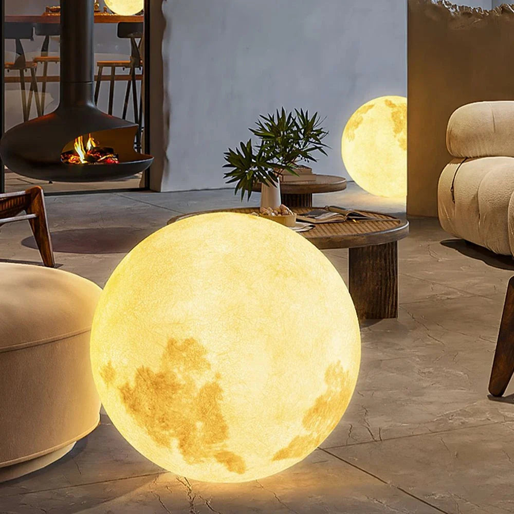 Lampes globe lune pour extérieur avec télécommande