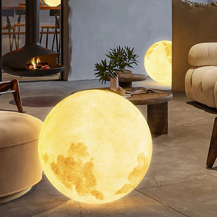 Lampes globe lune pour extérieur avec télécommande