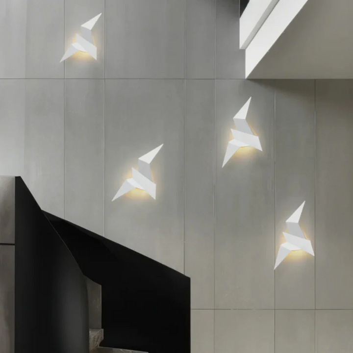Origami-Wandlampe – Kreatives & Einzigartiges Design für stilvolle Innenräume | Dekorative Wandbeleuchtung für Wohnzimmer, Flur & Schlafzimmer
