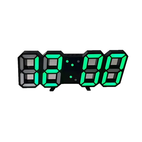 3D LED-Wanduhr – Groß, Dimmbar & mit Anzeige für Zeit, Datum & Temperatur | Moderne Digitaluhr für Wohnzimmer, Büro & Schlafzimmer