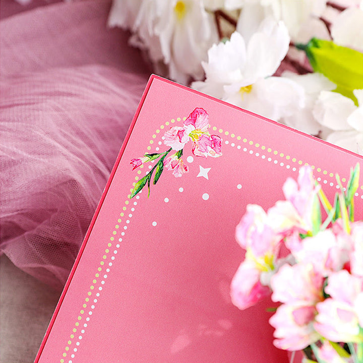 Geschenk zum Muttertag – 3D Aufklappkarte in Rosa mit Umschlag