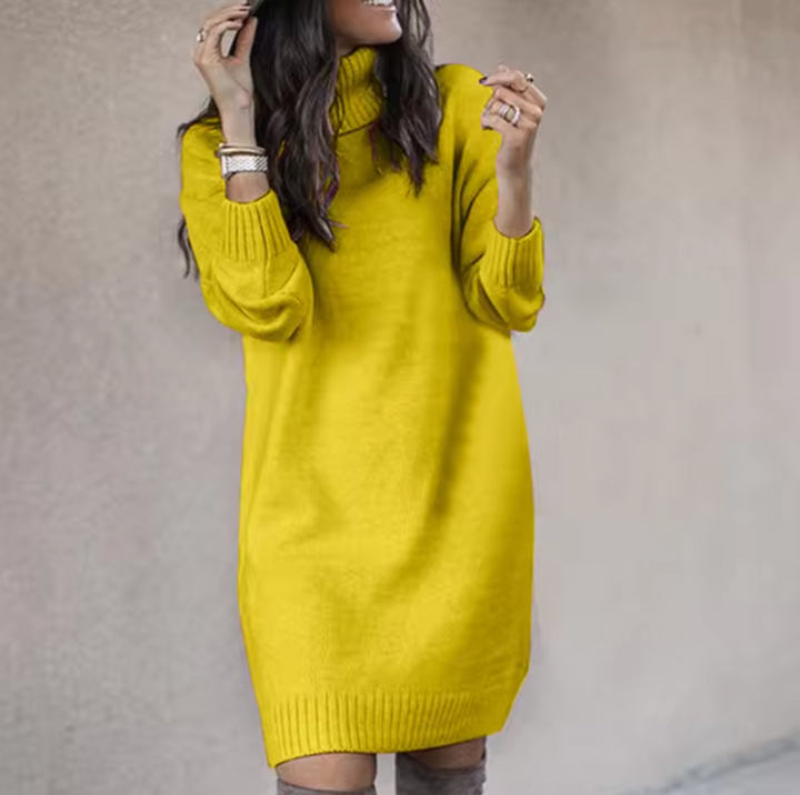 Pulloverkleid Für Den Herbst | Hoher Hals