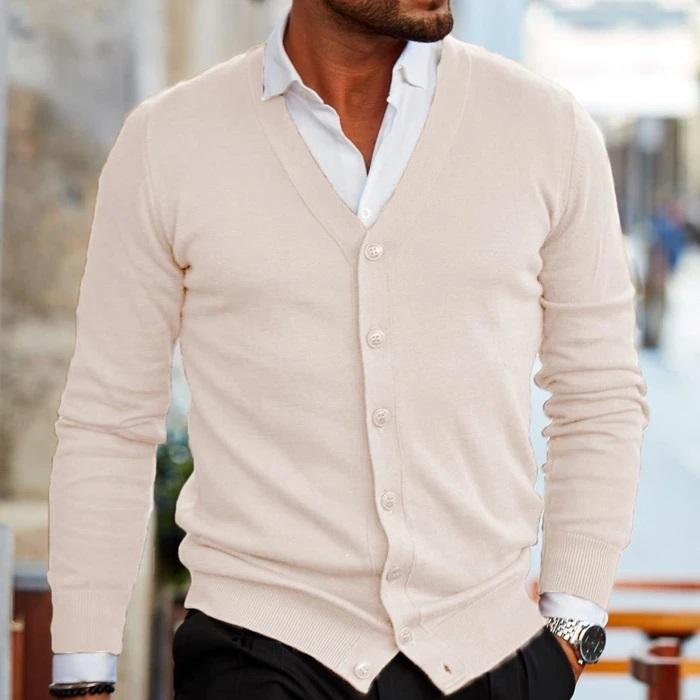 Stylische Herren Strickjacke | Langarm
