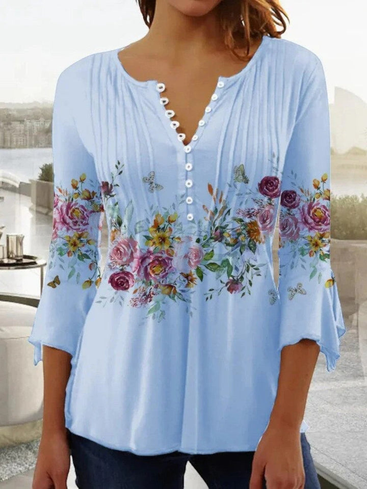 Camila | Elegante Blumenbluse Für Damen
