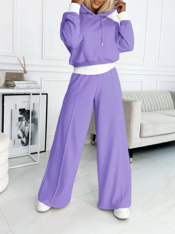 Damen Kapuzenoberteil Und Hose Set | Trainingsanzug