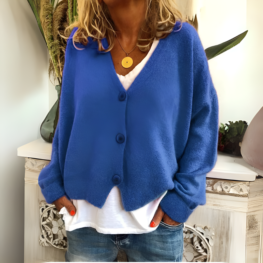 V-Ausschnitt-Cardigan Mit Knöpfen Für Damen | Winter
