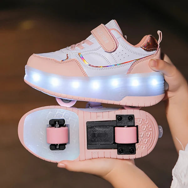 FlashRider – Leuchtende Roller-Sneaker für Kinder | Spaß & Sicherheit mit LED-Lichtspektakel
