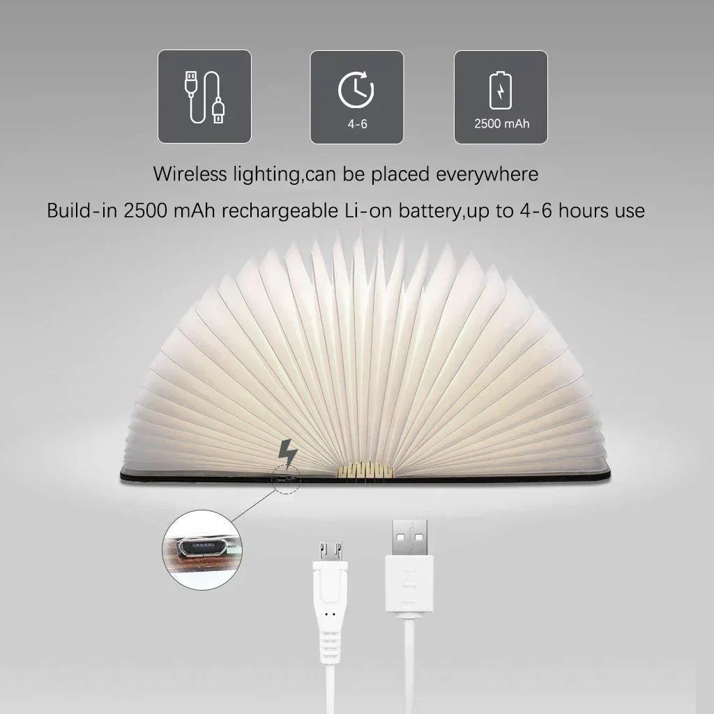 Foldable Book Style LED Ambient Light for Home Décor