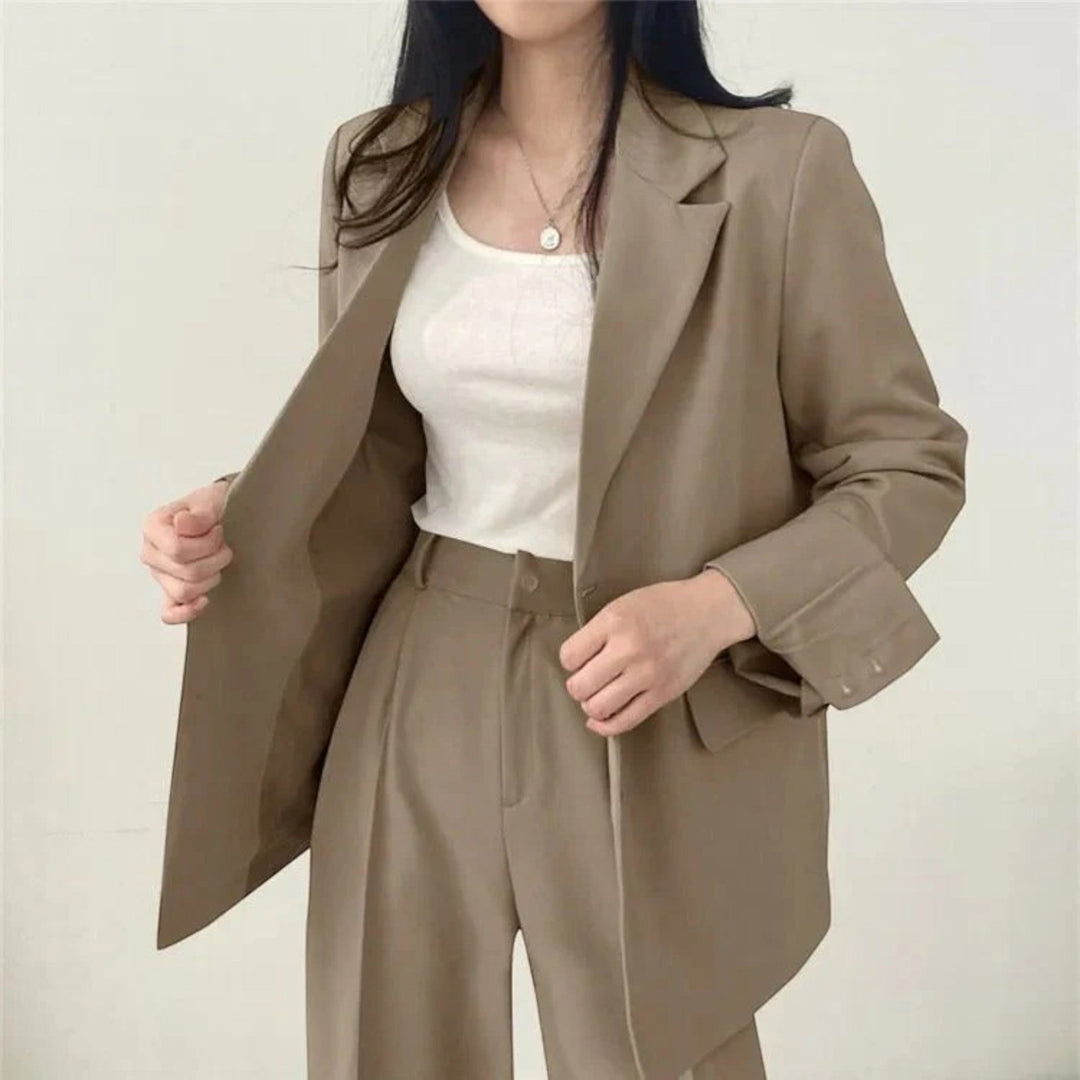 Amandine | Lässiges Blazer-set In Übergröße Für Damen