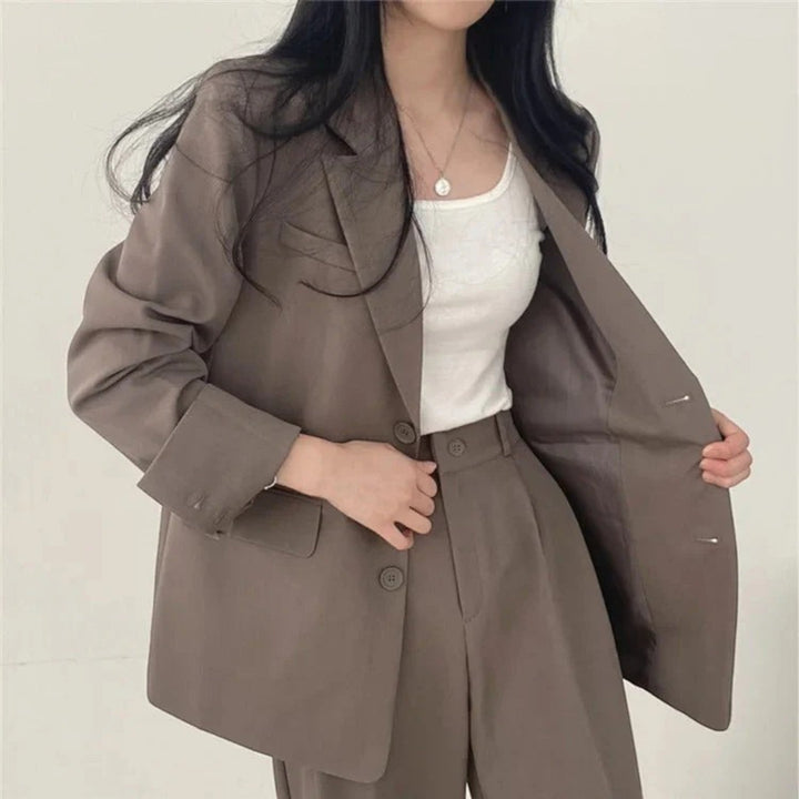 Amandine | Lässiges Blazer-set In Übergröße Für Damen