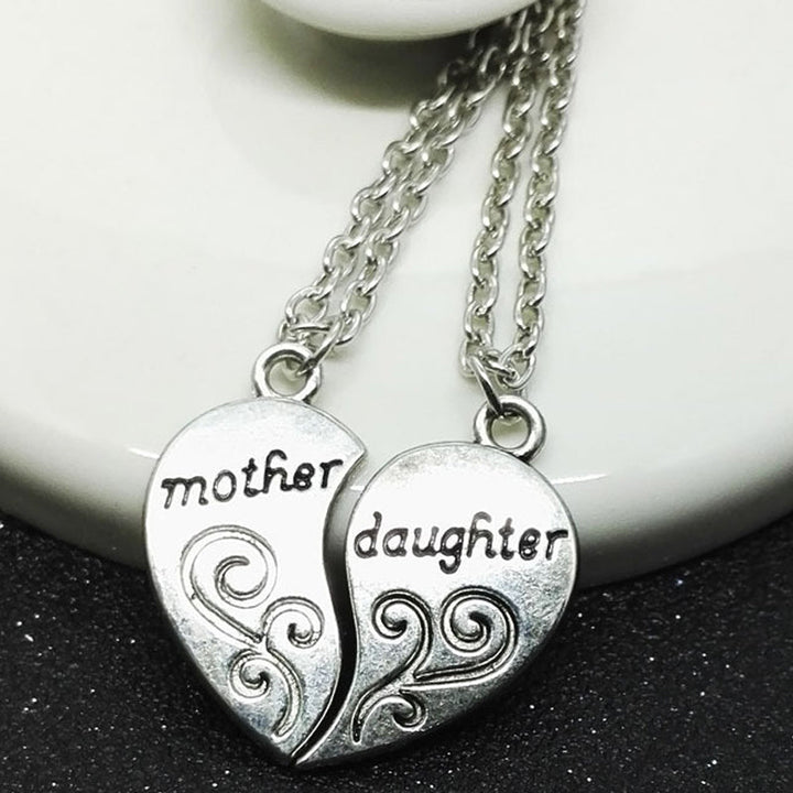 Matching Mother Daughter Heart Necklace Set A Mother's Day Gift