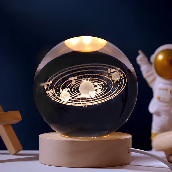 LED 3D Planet Night Light Decorative USB Table Lamp