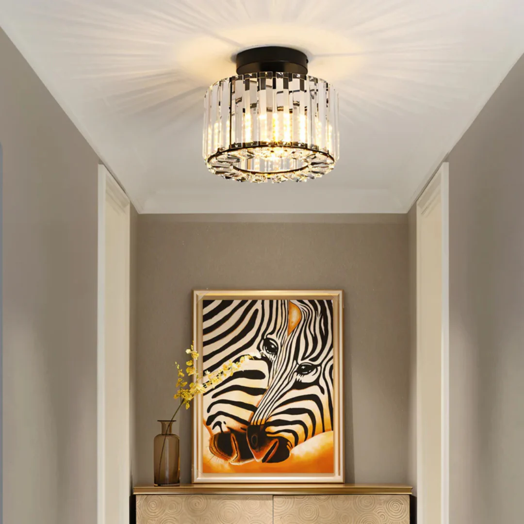 Kristall-Deckenleuchte mit LED – Luxuriös, Funkelnd & Elegant | Stilvolle Beleuchtung für Wohnzimmer, Flur & Schlafzimmer