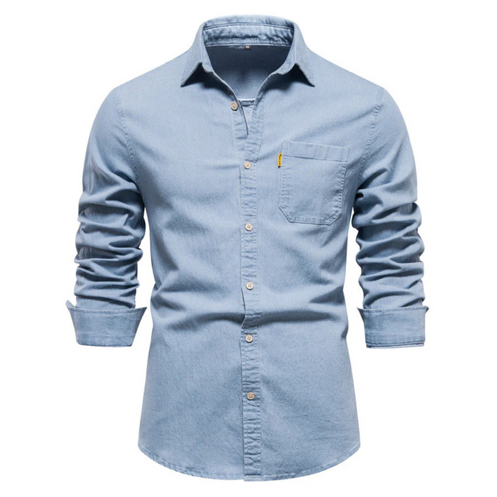Herren Slim Fit Langarmhemd | Button Down