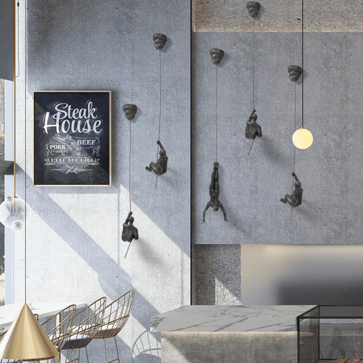 Wanddeko-Set Kletternde Männer – Kreatives & Dynamisches 3D-Design | Moderne Metallkunst für Wohnzimmer, Flur & Büro
